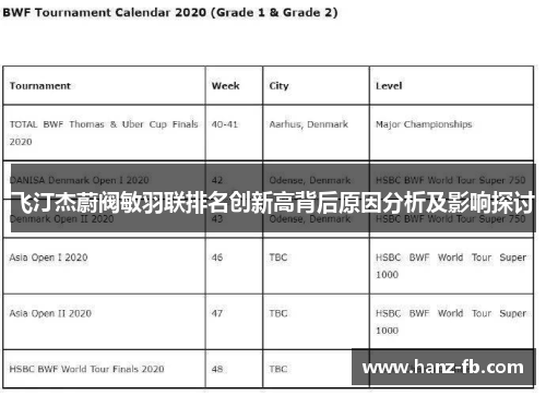 飞汀杰蔚阀敏羽联排名创新高背后原因分析及影响探讨 飞汀杰蔚阀敏羽联排名创新高背后原因分析及影响探讨